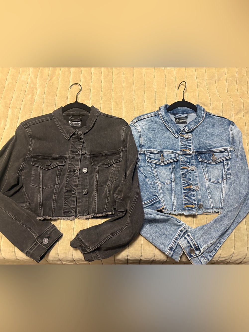 2 BuffBunny Desire Jackets - Black and Light Blue both size M NWOT